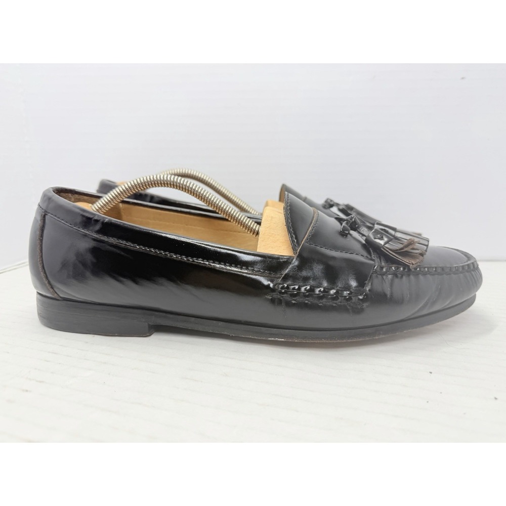 Cole Haan City Pinch Tassel 3506 Men's 11D Black Leather Dress Loafers